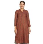 Indigo Women's Acrylic Straight Winter Kurta