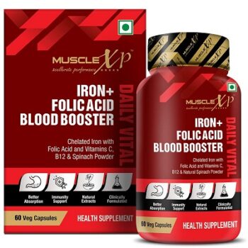 MuscleXP Iron + Folic Acid Blood Booster Daily Vital