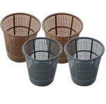 Kuber Industries Plastic 4 Pieces Mesh Dustbin Garbage Bin