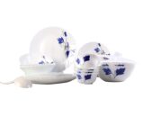 Larah By Borosil Ageria Opalware Glass Dinner Set,Pack of 25, White