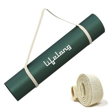 Lifelong Yoga Mat for Women & Men EVA Material 4mm Anti-Slip Mat with Strap for Gym Workout