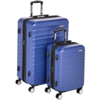 AmazonBasics Polycarbonate Premium Hardside Spinner Luggage with Built