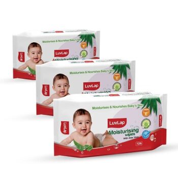 LuvLap Mositurising wipes for baby skin with Aloe Vera Extract