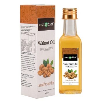 nutndiet Cold Pressed Walnut Oil, Pure Edible Akhrot Ka Tel, Glass Bottle 100ml