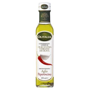 Olitalia Extra Virgin Olive Oil with Garlic Flavor, 8.45 fl oz / 250 ml