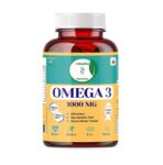 Omega 3 Fish oil from Advaita Nutrition 1000mg with 180 mg EPA and 120 mg DHA for muscles,