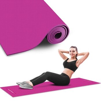 PowerMax Fitness YE4-1.1-GY 4mm Thick Premium Exercise Yoga Mat
