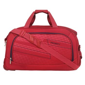 Priority ARC 56 cm Red Polyester 2 Wheel Duffle Trolley Bag