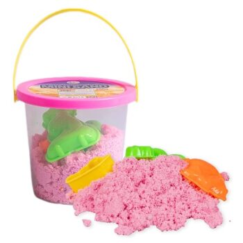 Ratna's Mini Sand 200g Pink Color for Kids with Assorted Moulds