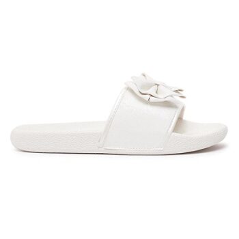 shoexpress Girl's Textured Open-Toe Slide Slippers