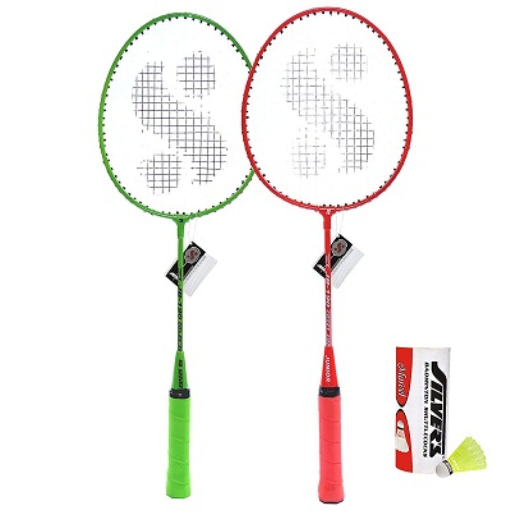 Silver's Junior JB-190 Combo-5 (2 Badminton Rackets, 3 Plastic Shuttlecock)