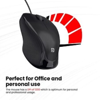 Portronics Toad 101 Wired Optical Mouse with 1200 DPI