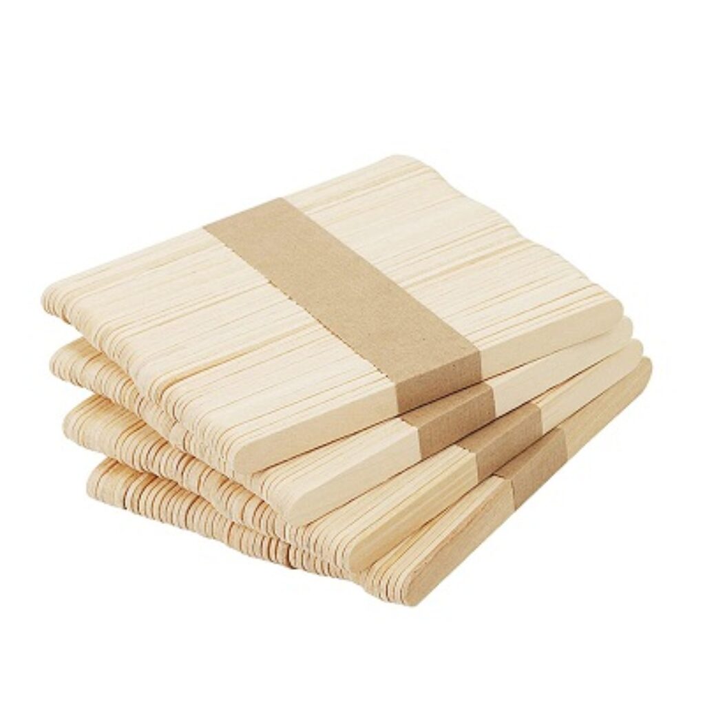 Chuya 200Pcs Wood Craft Sticks Garden Plant Label Wooden Popsicle Sticks