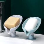 XML Soap Holder Stand Leaf Shape Pack of -2 Self Draining Dish Cady