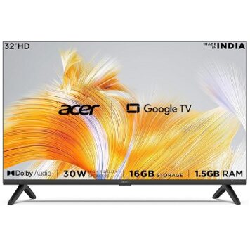 Acer 80 cm (32 inches) Advanced I Series HD Ready Smart LED Google TV AR32GR2841HDFL (Black)