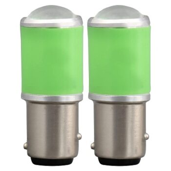 Allextreme ‎BAY15D 1157 LED Parking Bulb 5W Universal Ultra-Bright Brake Tail Light for Car (Green, 2 Pcs)