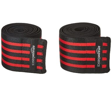 AmazonBasics Polyester Weight Lifting Knee Wrap, 72 inches