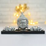 ARCHIES Idol Incense Garden Set Polyresin Buddha Figurine/Candle Holder/Gifting for Diwali/Festivals/Decorations Ideal for Wall Shelf/Decoration Home&Office