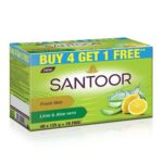 Santoor Aloe Fresh Soap with Aloe Vera and Lime