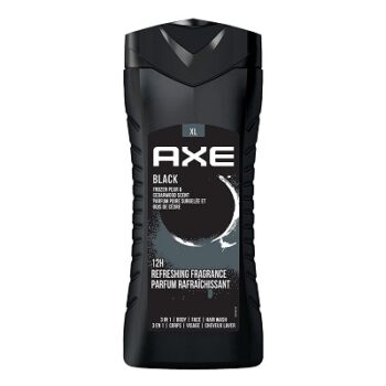 AXE Black 3 In 1 Body, Face & Hair Wash for Men, Long-Lasting Refreshing Frozen Pear Dermatologically Tested, 400ml