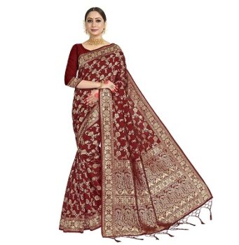 Vardha Women's Banarasi Art Silk Saree