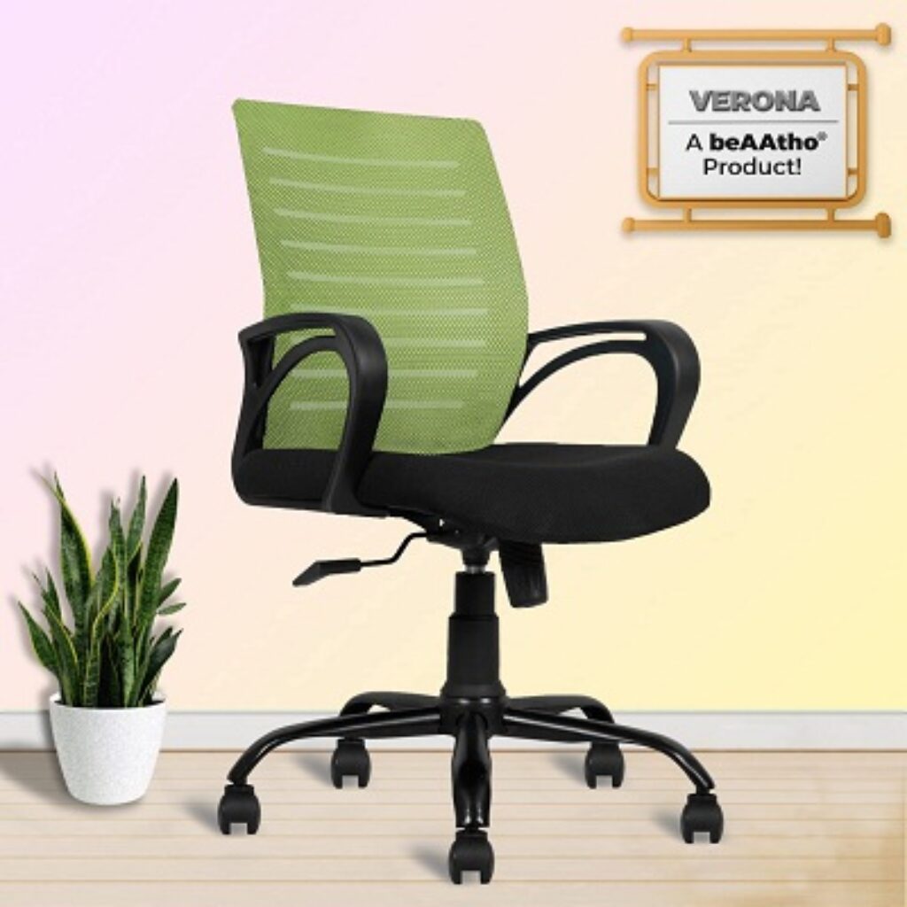 beAAtho Verona Mesh Mid-Back Ergonomic Desk Office Chair with Tilting Mechanism