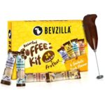 Bevzilla Instant Coffee Kit With 24 Assorted Sachets & Electric Frother