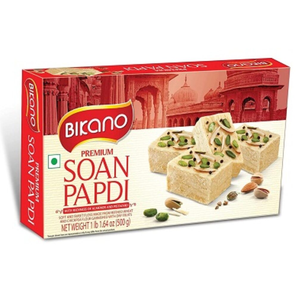 Bikano Soan Papdi, Milk 500 Gm Extra 20% (500g+100g Extra)