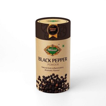 Minar Black Pepper Powder 400gm (2 Packs of 200gm) Kali Mirch Powder