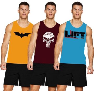 THE BLAZZE 0041PT Men's Sleeveless T-Shirt Vest Tank Tops Muscle Tee Gym