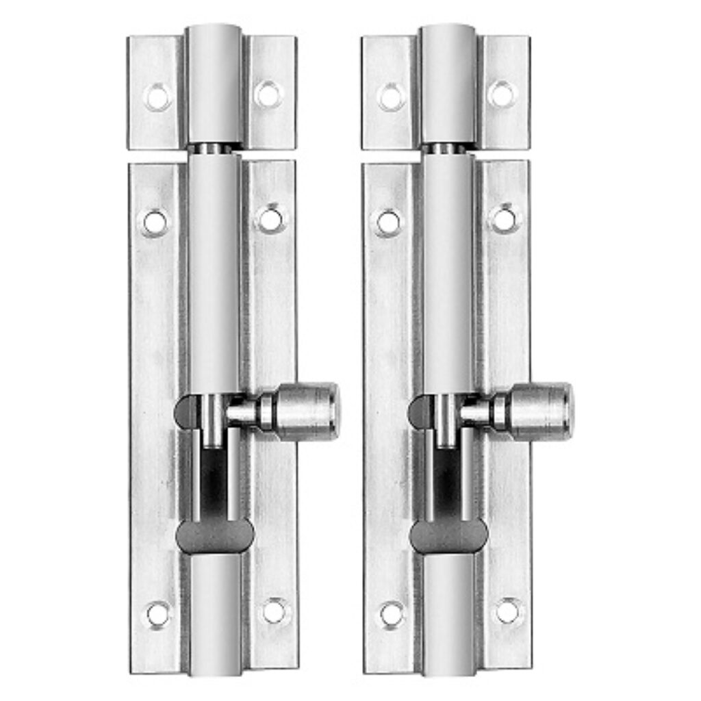 Blue Space Morden Plain Tower Bolt 4 inch (Stainless Steel, Silver) (2)