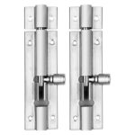 Blue Space Morden Plain Tower Bolt 4 inch (Stainless Steel, Silver) (2)