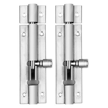 Blue Space Morden Plain Tower Bolt 4 inch (Stainless Steel, Silver) (2)