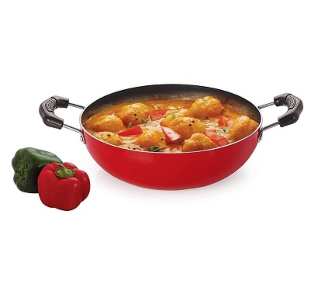 BMS lifestyle Non-Stick Kadhai with 2-Way Non-Stick Coating ,2 litres