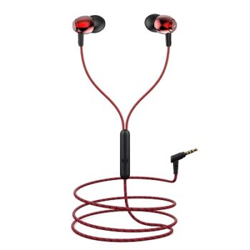 boAt Bassheads 162 in Ear Wired Earphones with Mic(Raging Red)