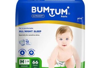 Bumtum Baby Diaper Pants, Medium Size, 66 Count