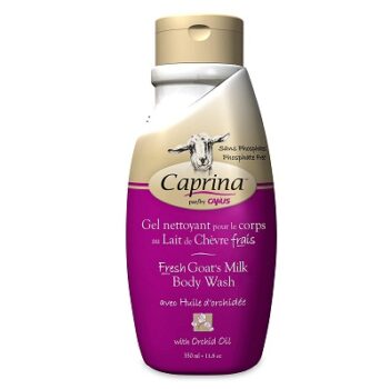 Caprina Fresh Goat's Milk Body Wash with Delicate Orchid Flower Oil, 350ml