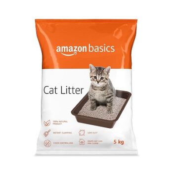 AmazonBasics Scoopable Smart Bentonite Cat Litter, 5Kg, Pack of 1