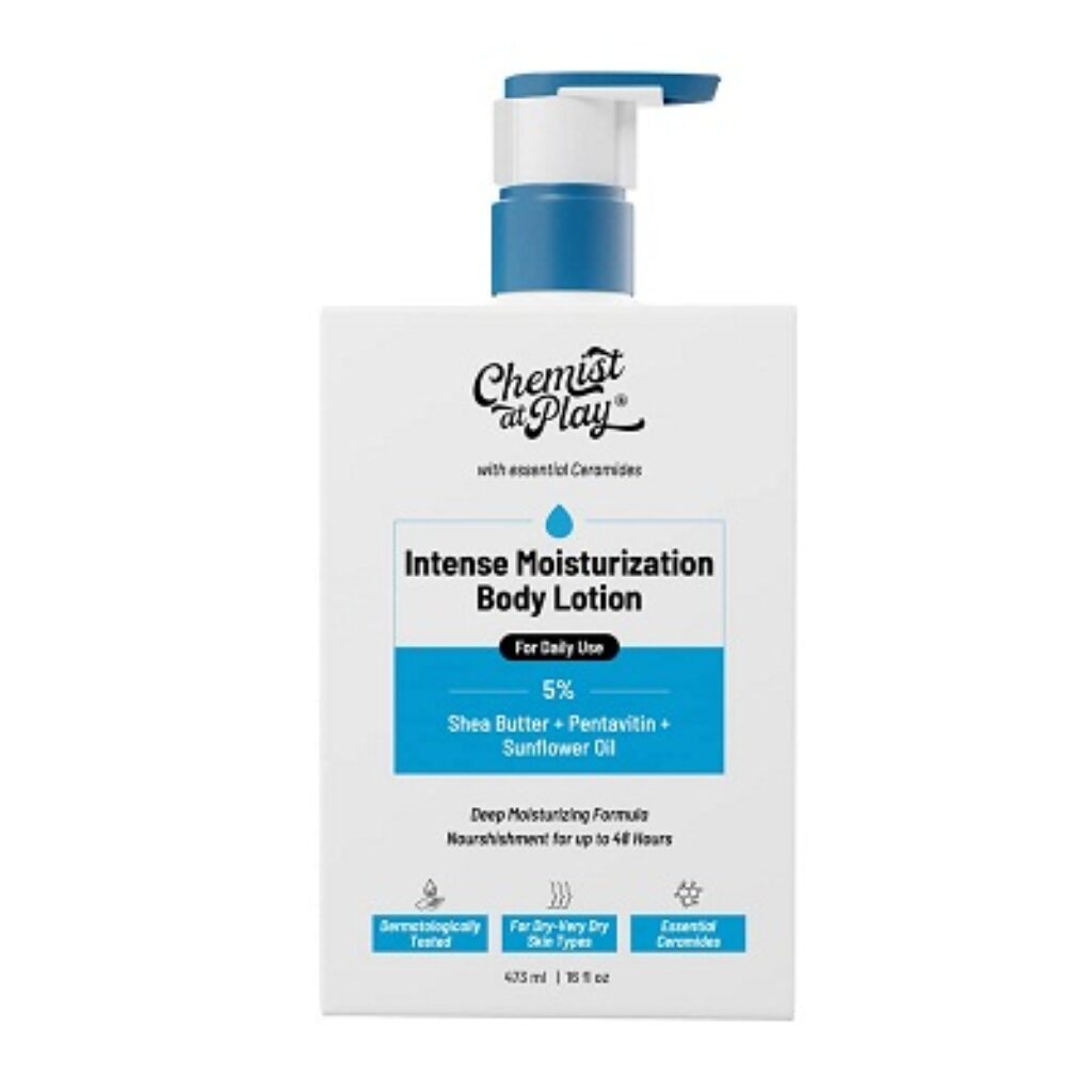 Chemist at Play Intense Moisturization Body Lotion with Ceramides | 5% Shea Butter +2% Sunflower Oil + 3% Pentavitin