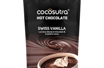 COCOSUTRA Swiss Vanilla Hot Chocolate Mix | Enjoy hot or cold | 100 g | 100% Natural & Vegan Drinking Chocolate | Serves 4 Cups