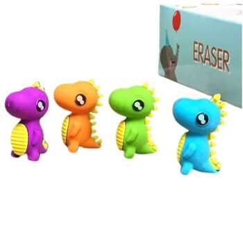 Crackles Dino Dragon Colorful Erasers for Children Party Favors