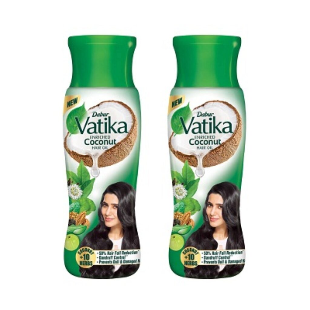 Dabur Vatika Enriched Coconut Hair Oil - 600 ml (300mlx2)