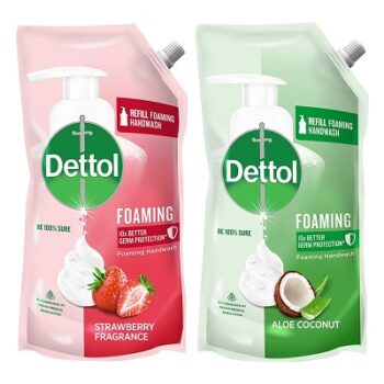 Dettol Foaming Handwash Refill Combo- Strawberry & Aloe coconut