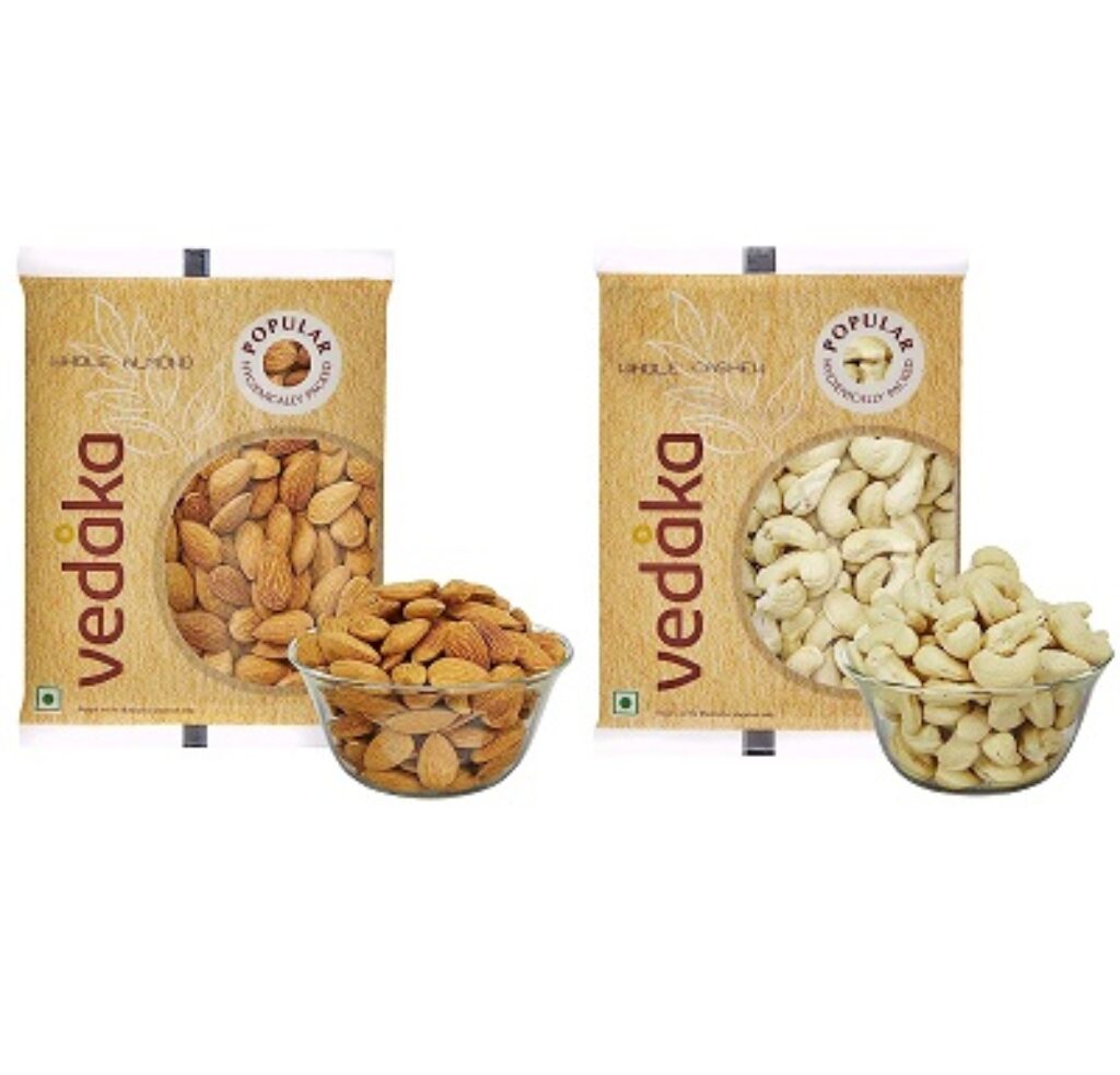 Amazon Brand - Vedaka Dry Fruit Combo - Almonds and Cashews