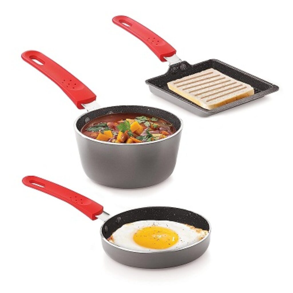 ECHT Granite Mini Series Non Stick Combo of 3 (15.5 cm Frying Pan