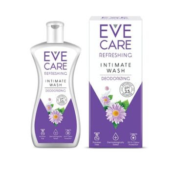 EveCare Intimate Hygiene Wash Refreshing, Gentle Cleansing and Deodorizing With Natural Ingredients, pH 3.5, Dermatologically Tested, Perfect For Daily Use,...