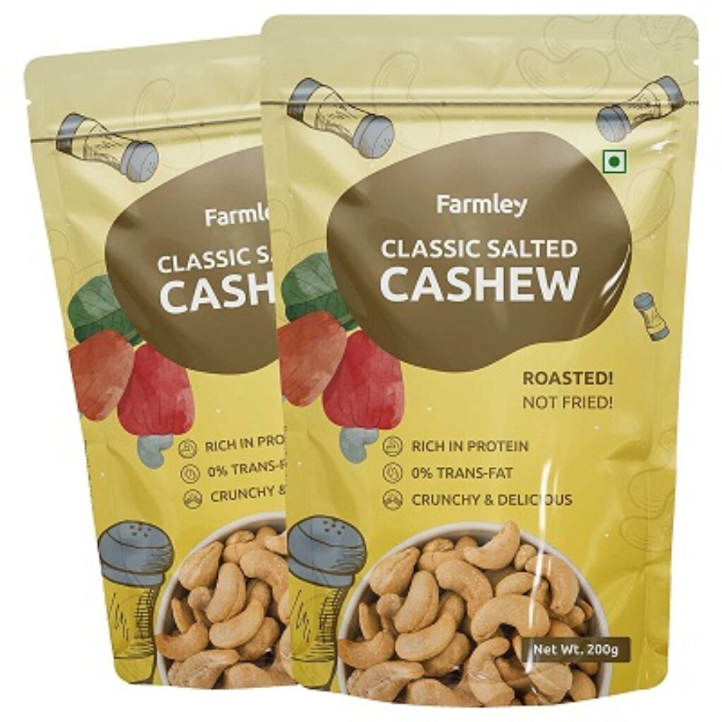 Farmley Premium Roasted Dry Nut Cashew Snacks Pack of 2