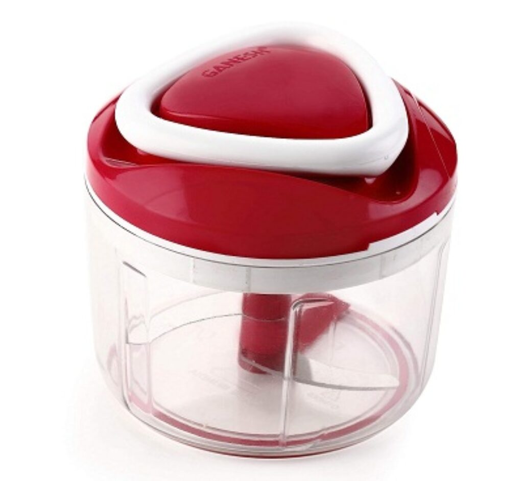 Ganesh Easy Pull Smart Plastic Chopper, 650 ml, Red