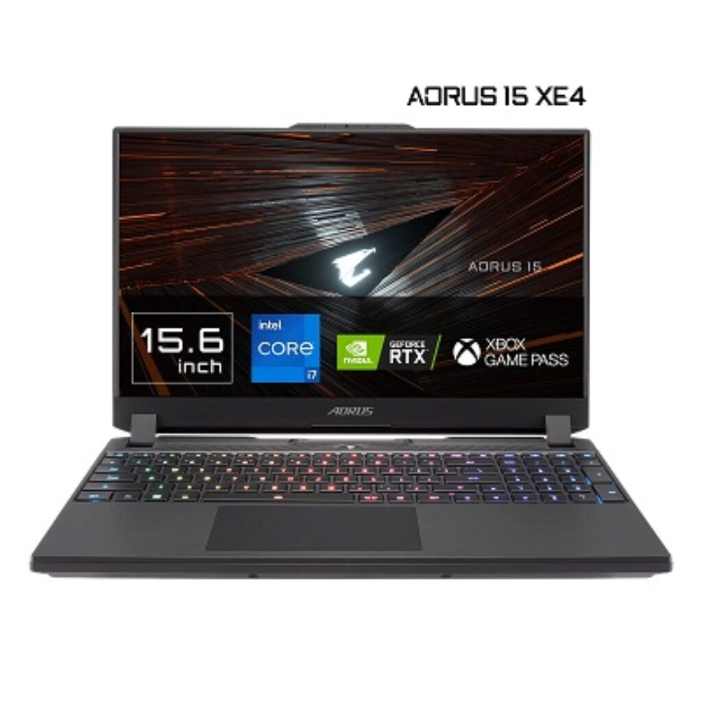 GIGABYTE AORUS 15 XE4, 15.6" Thin Bezel QHD 165Hz, Intel Core i7-12700H 12th gen