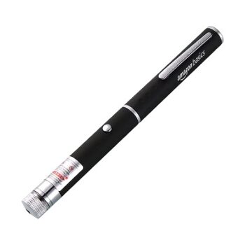 Amazon Basics Green Laser Pointer Party Pen with Disco Lights, Up to 5 Miles Range, and 2 AAA Cells (Battery Not Included)